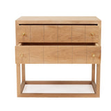 Livia American Oak Bedside Table - 0.7m