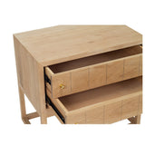Livia American Oak Bedside Table - 0.7m