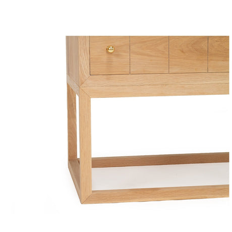 Livia American Oak Bedside Table - 0.7m