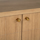 Livia American Oak Entertainment Unit – Four Door 2m