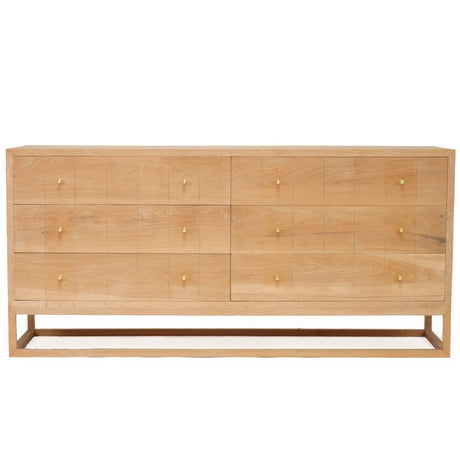 Livia Chest Of  American Oak  Drawers – 1.85m