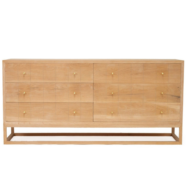 Livia Chest Of  American Oak  Drawers – 1.85m