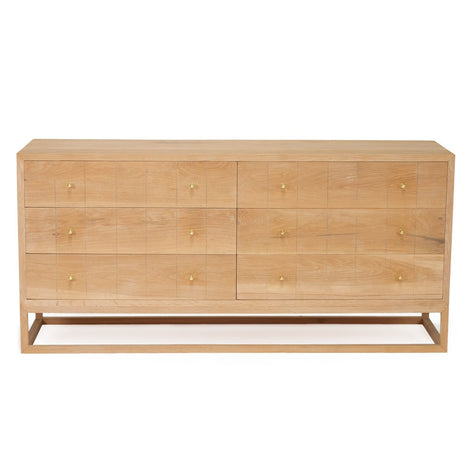 Livia Chest Of  American Oak  Drawers – 1.85m