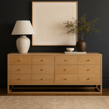 Livia Chest Of  American Oak  Drawers – 1.85m