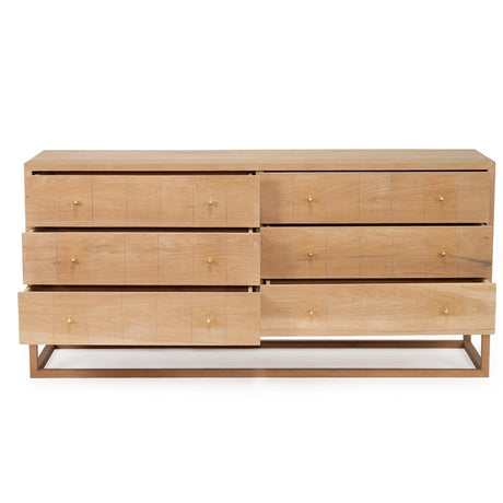 Livia Chest Of  American Oak  Drawers – 1.85m