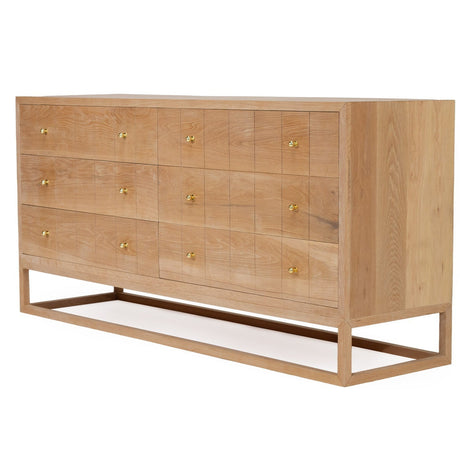 Livia Chest Of  American Oak  Drawers – 1.85m
