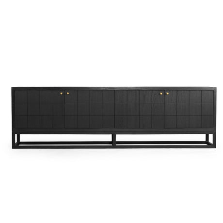Livia Entertainment Unit 4 Door- Black - 2.0m