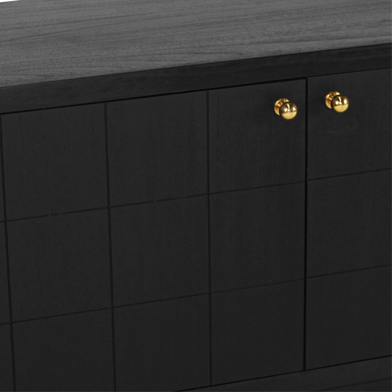Livia Entertainment Unit 4 Door- Black - 2.0m