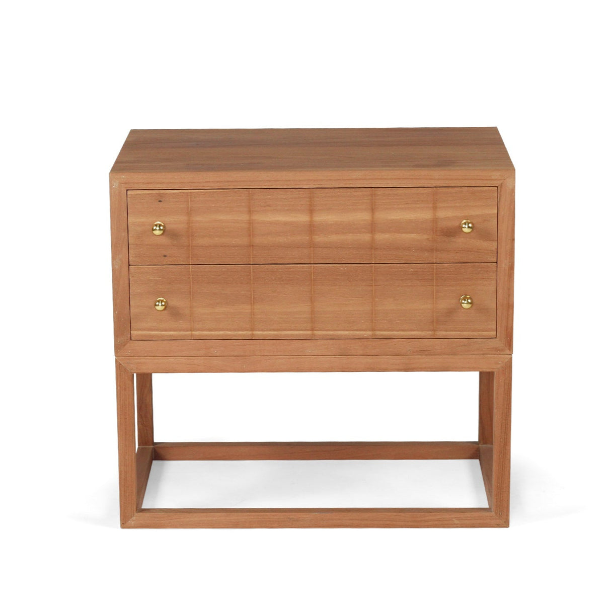 Livia Teak Wood Bedside Table - Black 0.71m