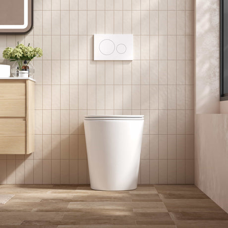 London99 Wall Faced Floor Toilet Pan (Gloss White)