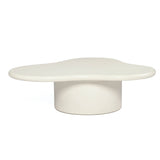 Lorenzo Micro Cement Organic Coffee Table – 1.0m (Clover) – Ivory