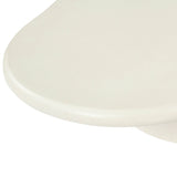 Lorenzo Micro Cement Organic Coffee Table – 1.0m (Clover) – Ivory