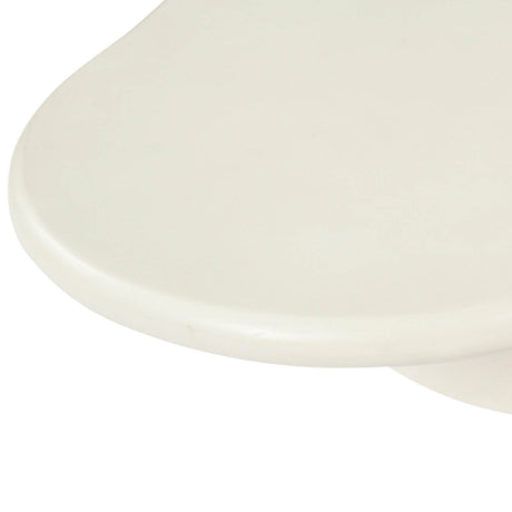 Lorenzo Micro Cement Organic Coffee Table – 1.0m (Clover) – Ivory