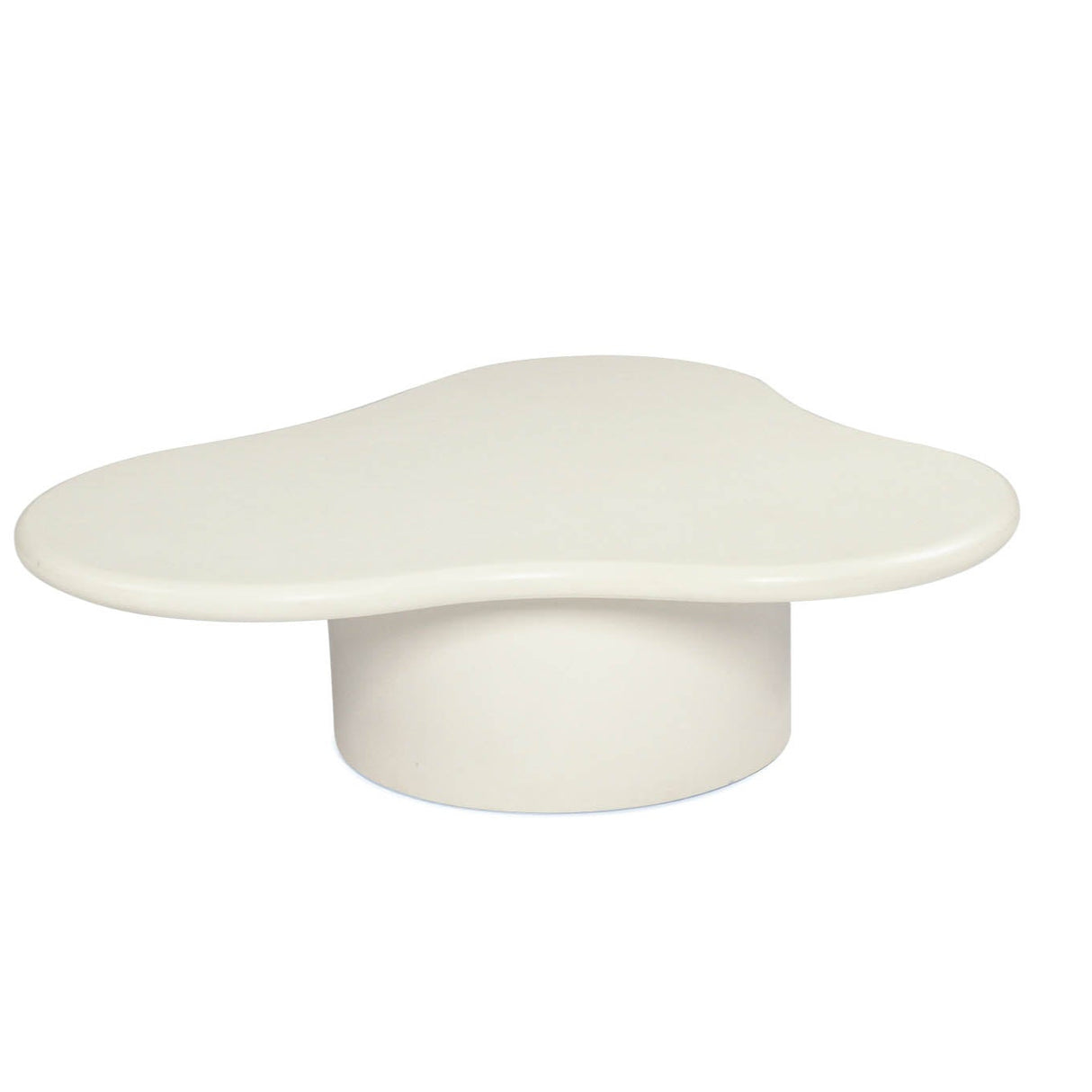 Lorenzo Micro Cement Organic Coffee Table – 1.0m (Clover) – Ivory