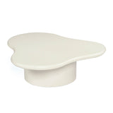 Lorenzo Micro Cement Organic Coffee Table – 1.0m (Clover) – Ivory