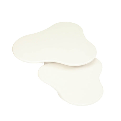 Lorenzo Micro Cement Organic Coffee Table – 1.2m (Clover) – Ivory
