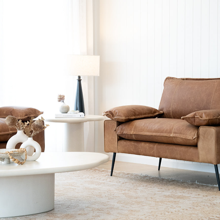 Lorenzo Micro Cement Organic Coffee Table – 1.6m – Latte