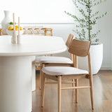 Lorenzo Micro Cement  Oval Dining Table – Ivory – 2.4m