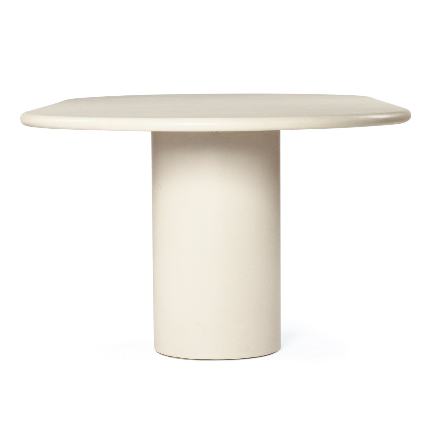 Lorenzo Micro Cement  Oval Dining Table – Ivory – 2.4m