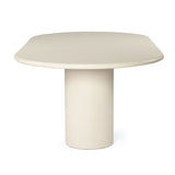 Lorenzo Micro Cement  Oval Dining Table – Ivory – 2.4m