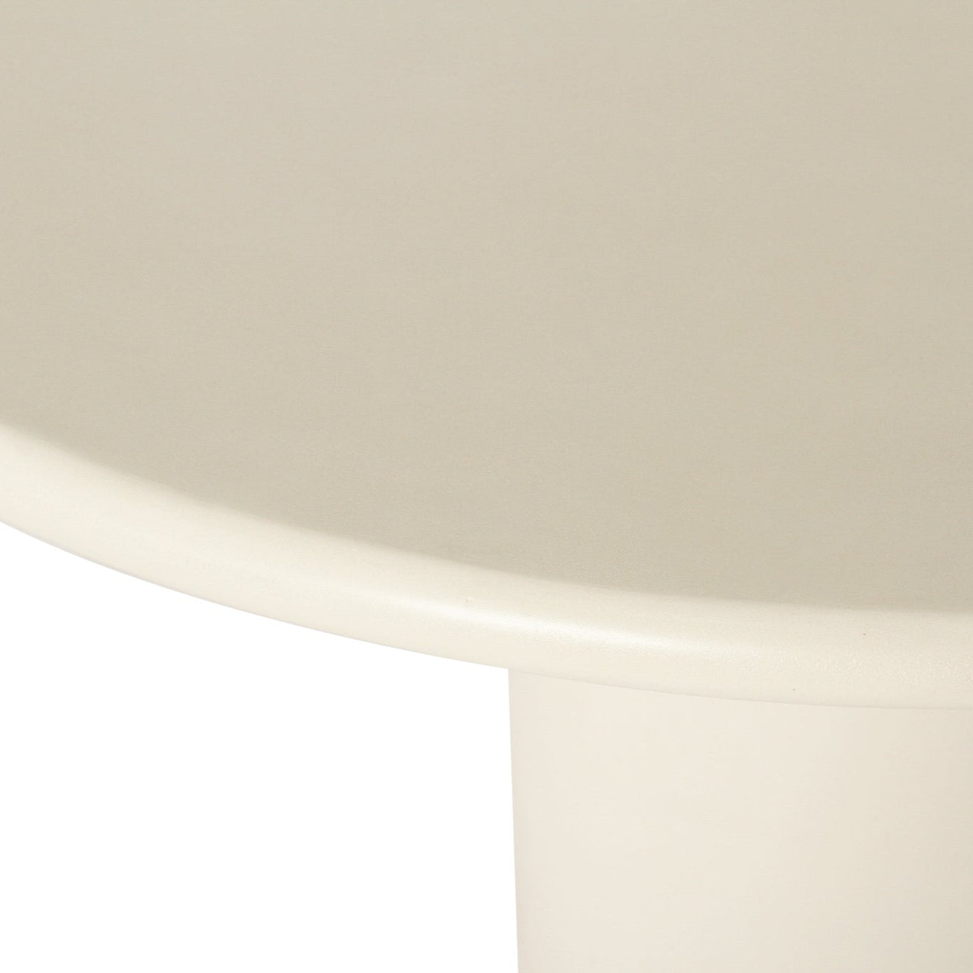 Lorenzo Micro Cement  Oval Dining Table – Ivory – 2.4m