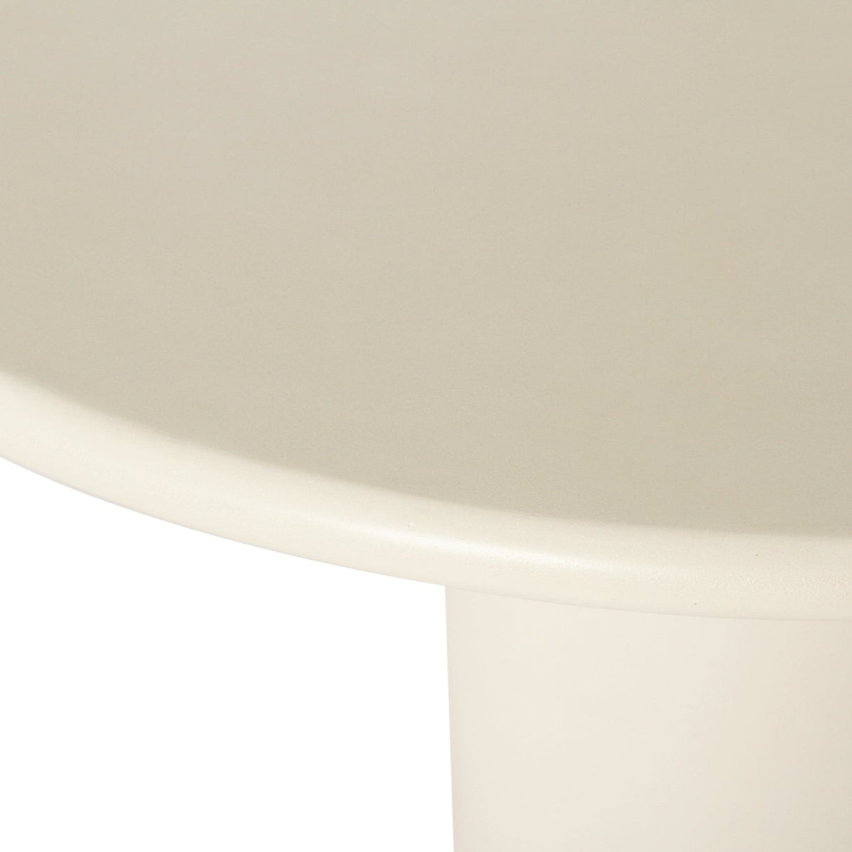 Lorenzo Micro Cement  Oval Dining Table – Ivory – 2.4m