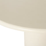 Lorenzo Micro Cement  Oval Dining Table – Ivory – 2.4m