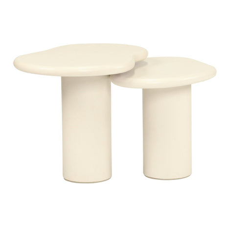 Lorenzo micro cement Organic Side Table – 0.65m – Latte