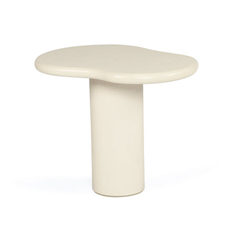 Lorenzo micro cement Organic Side Table – 0.65m – Latte