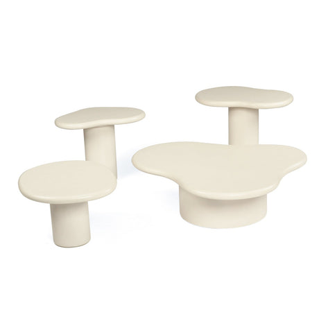 Lorenzo micro cement Organic Side Table – 0.65m – Latte