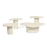 Lorenzo micro cement Organic Side Table – 0.6m (Low) – Latte