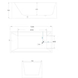 Lotus Gloss White Square Bathtub