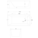 Lotus Gloss White Square Bathtub