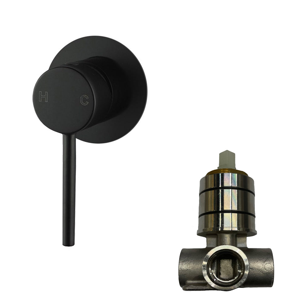LUCID PIN Wall Mixer 80mm - Matte Black