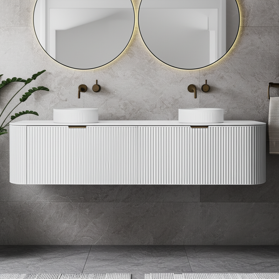 Lukka AGENA Wall Hung Vanity Matte White (All Sizes)