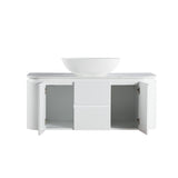 Lukka Devito Modern PVC Wall Hung Vanity - Matte White 