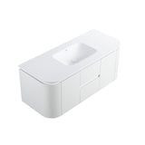 Lukka Devito Modern PVC Wall Hung Vanity - Matte White 