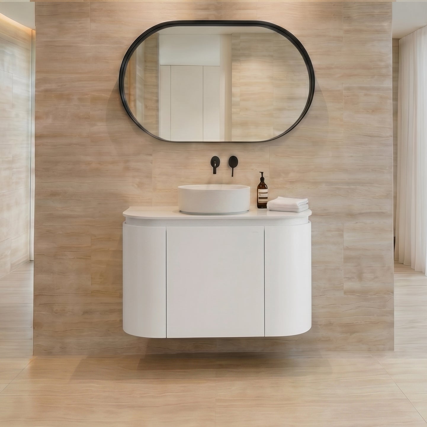 Lukka Devito Modern PVC Wall Hung Vanity - Matte White 