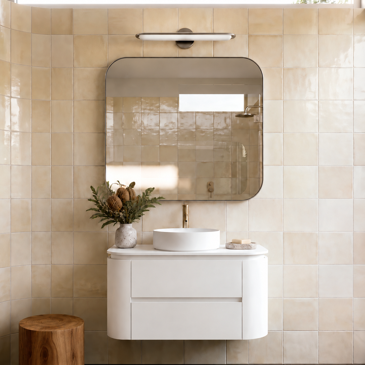 Lukka Devito Modern PVC Wall Hung Vanity - Matte White 