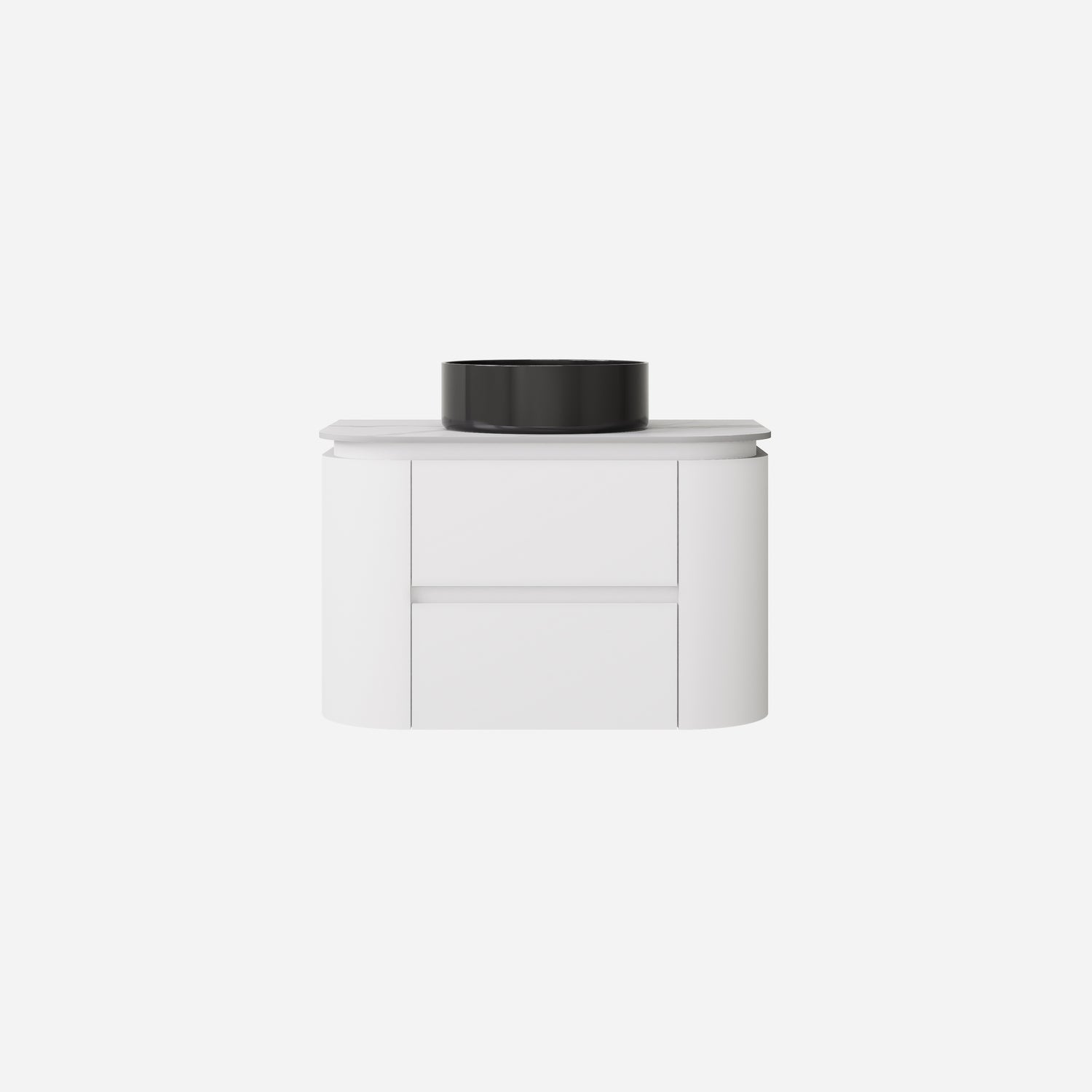 Lukka Devito Modern PVC Wall Hung Vanity - Matte White 