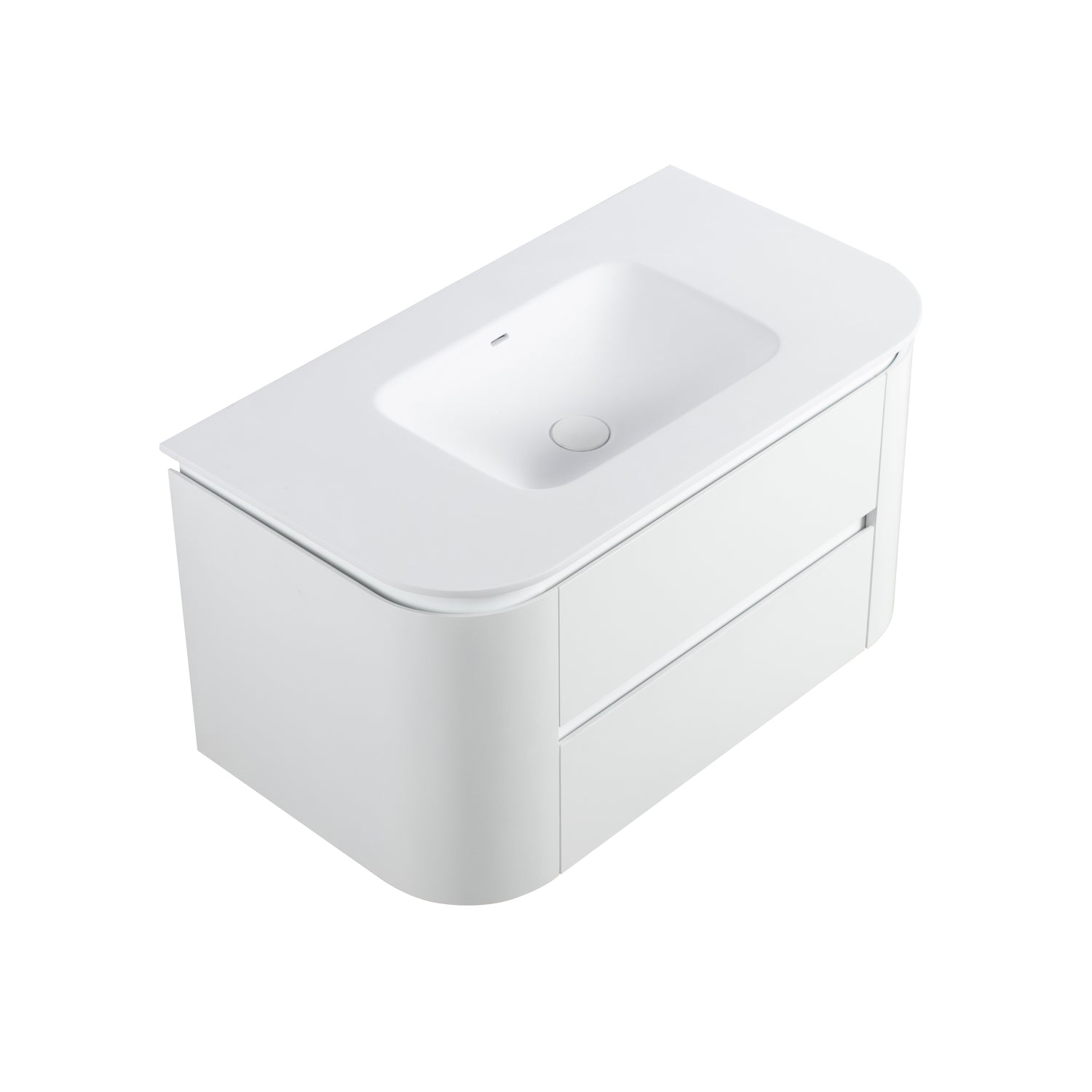 Lukka Devito Modern PVC Wall Hung Vanity - Matte White 