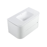 Lukka Devito Modern PVC Wall Hung Vanity - Matte White 