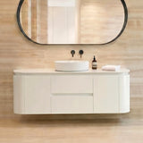 Lukka Devito Modern PVC Wall Hung Vanity - Matte White 