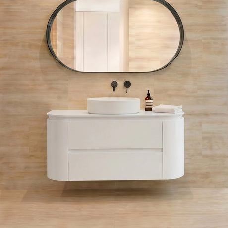 Lukka Devito Modern PVC Wall Hung Vanity - Matte White 