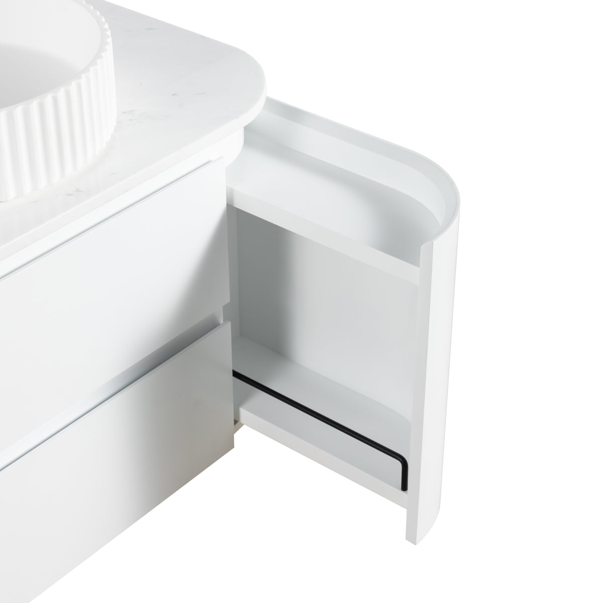 Lukka Devito Modern PVC Wall Hung Vanity - Matte White 