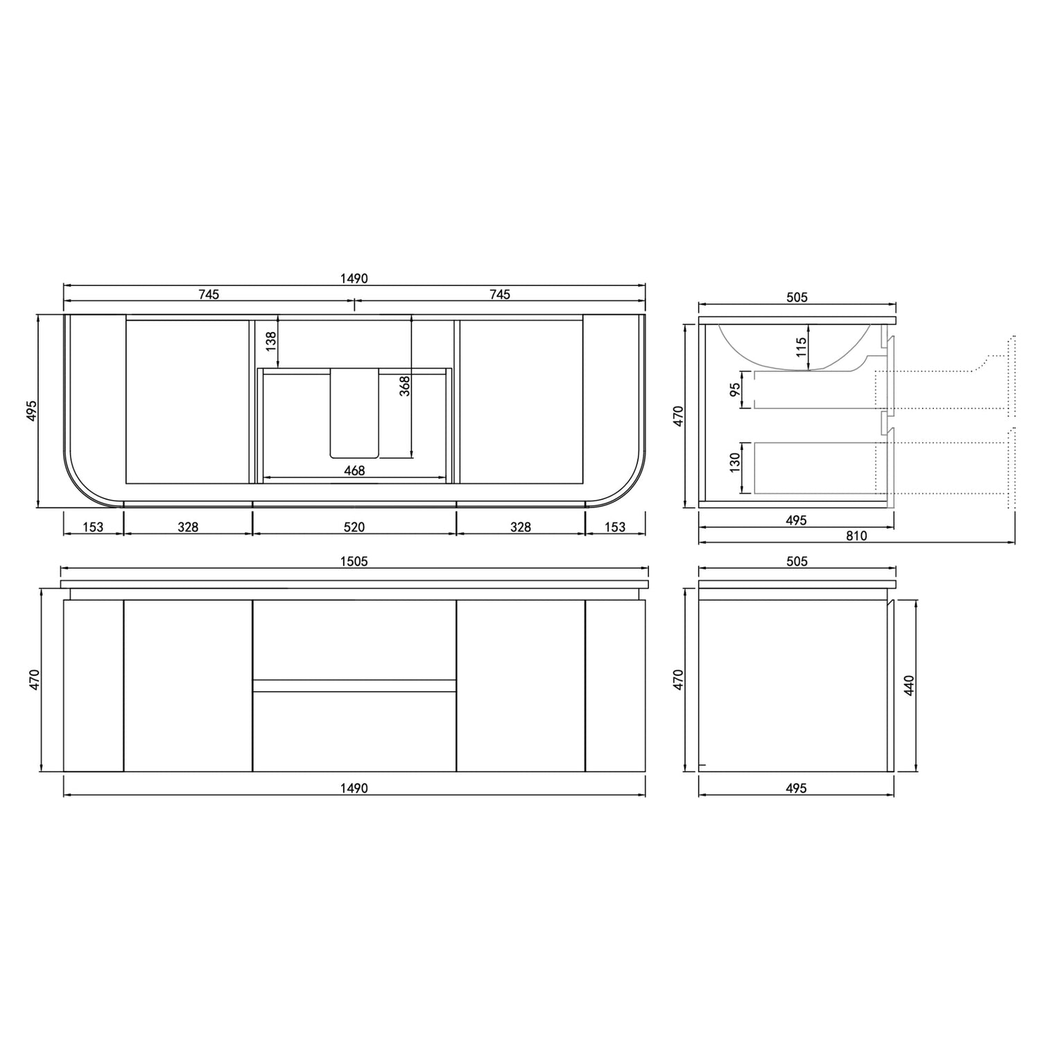 Lukka Devito Modern PVC Wall Hung Vanity