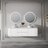 Lukka Devito Modern PVC Wall Hung Vanity-Matte White