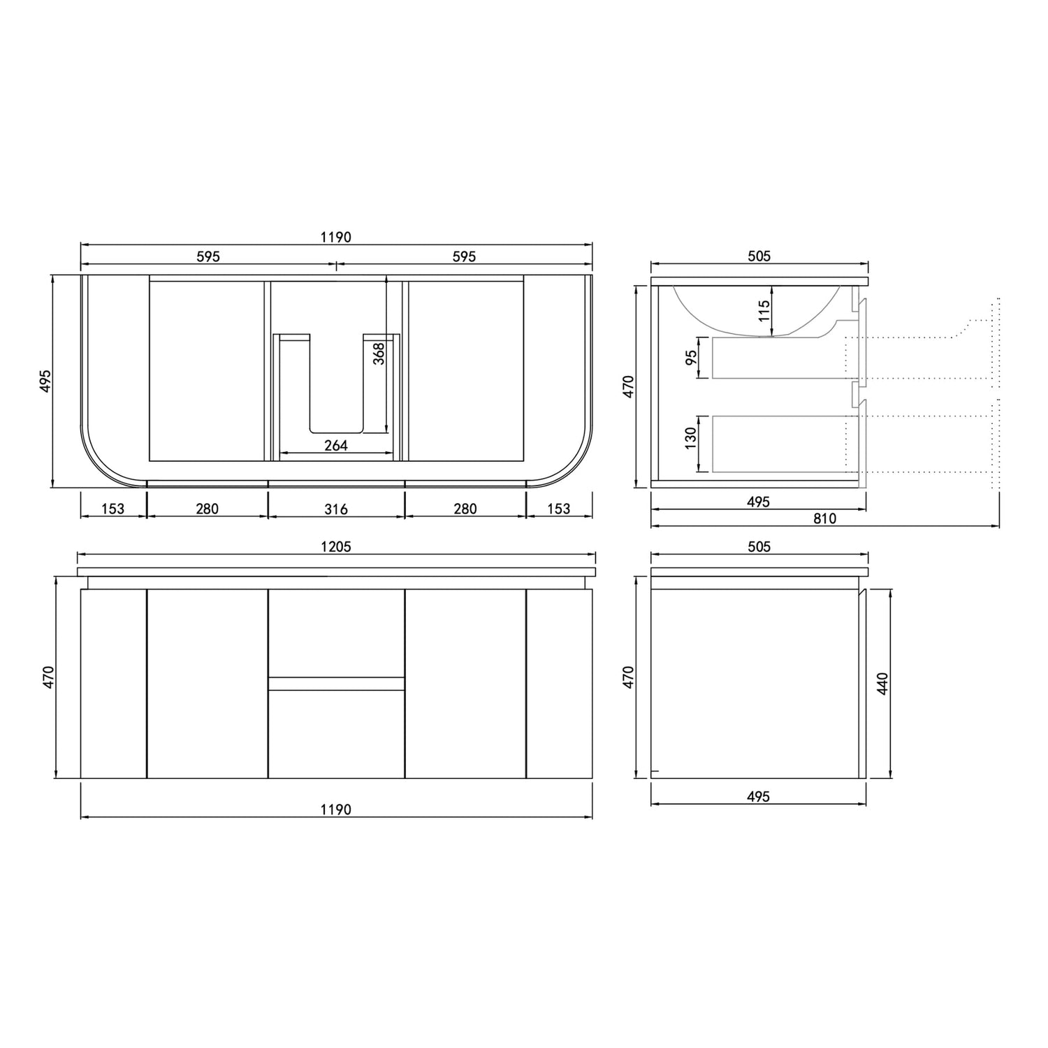 Lukka Devito Modern PVC Wall Hung Vanity