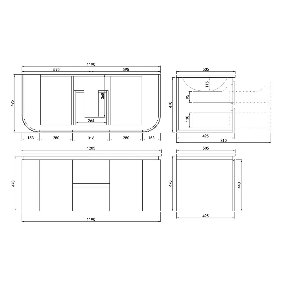 Lukka Devito Modern PVC Wall Hung Vanity