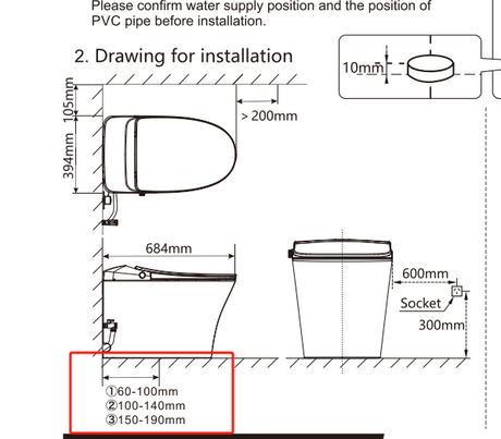 Lukka LESBOS Rimless Back To Wall Smart Toilet